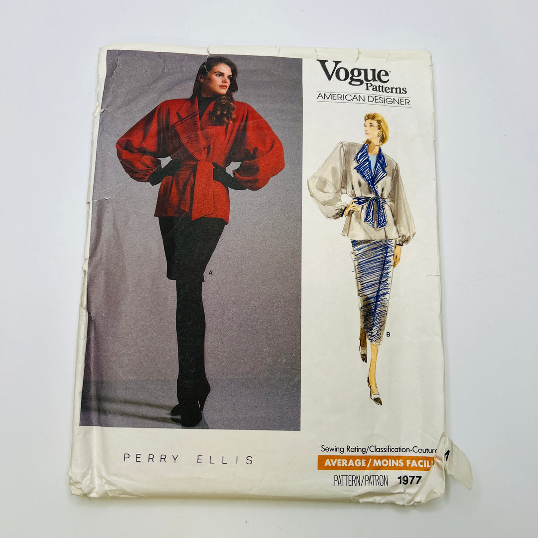 Sewing Pattern - Womenswear - Vogue 1977