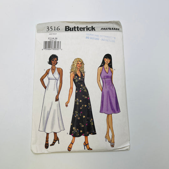 Sewing Pattern - Womenswear - Butterick 3516