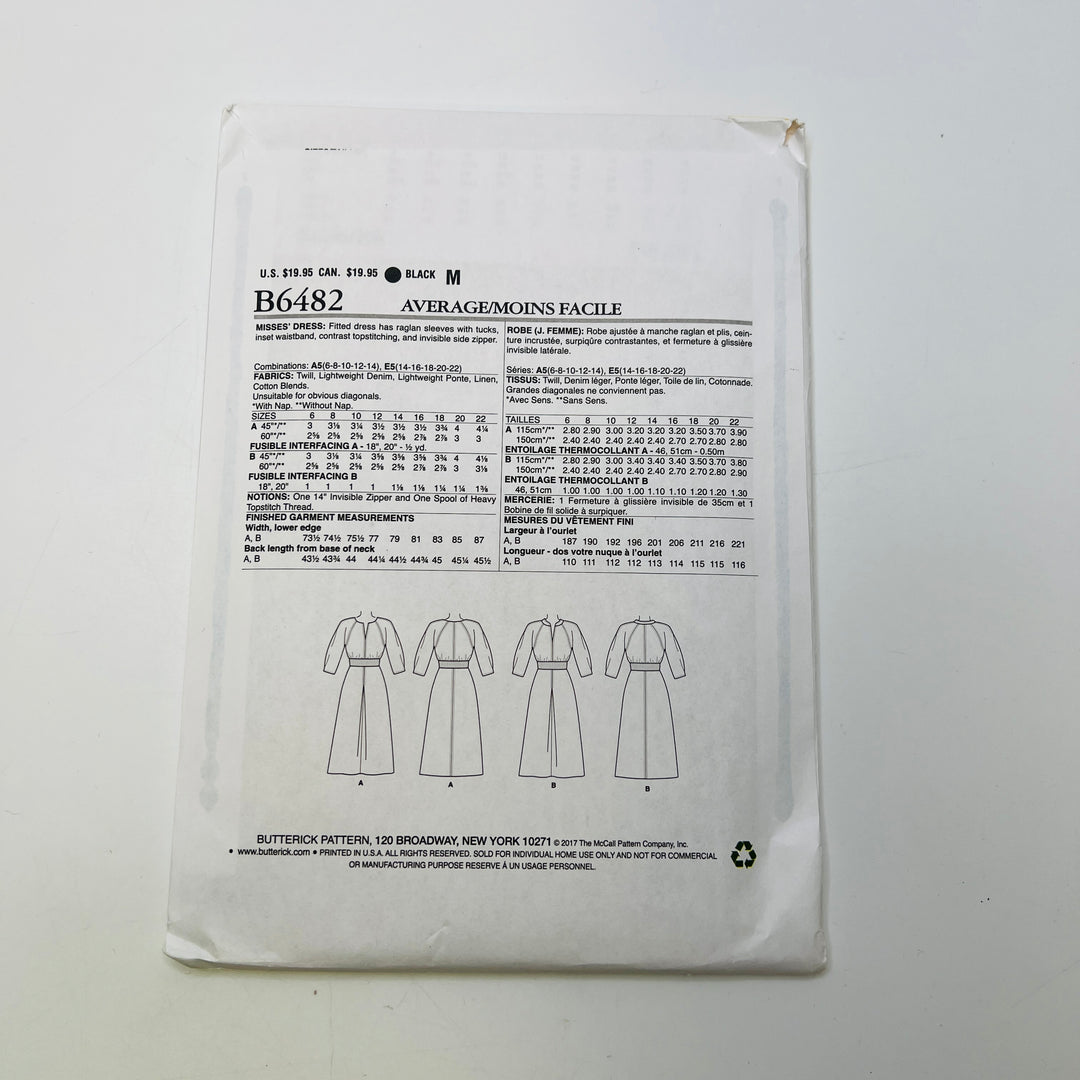 Sewing Pattern - Womenswear - Butterick 6482