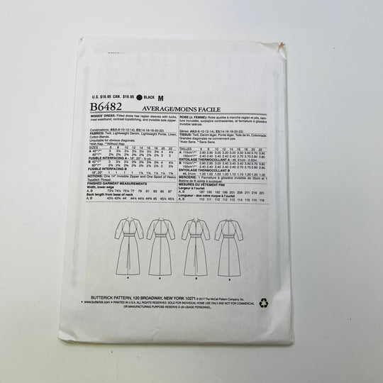 Sewing Pattern - Womenswear - Butterick 6482