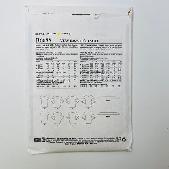 Sewing Pattern - Womenswear - Butterick 6685