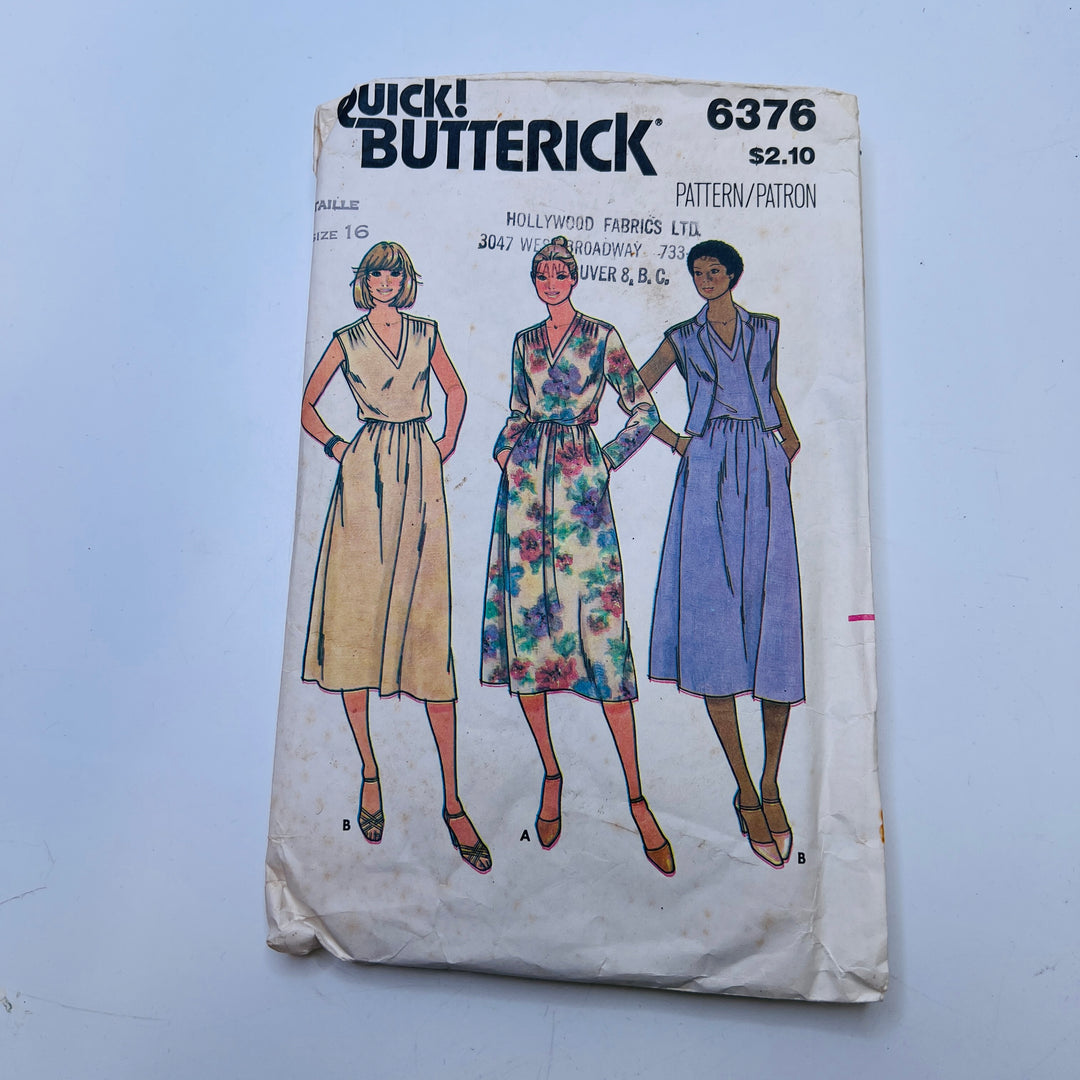 Sewing Pattern - Womenswear - Butterick 6376
