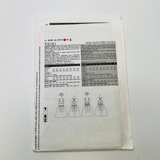 Sewing Pattern - Womenswear - Vogue 8381