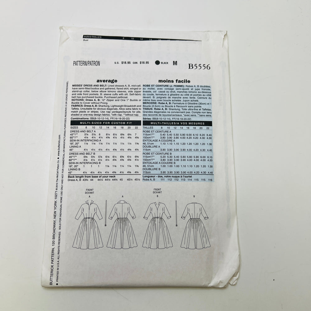 Sewing Pattern - Womenswear - Butterick 5556