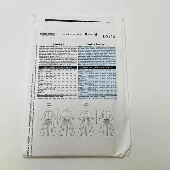 Sewing Pattern - Womenswear - Butterick 5556