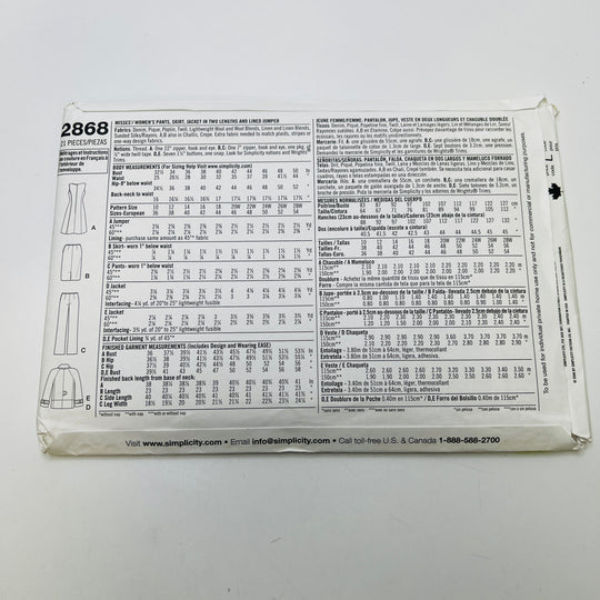 Sewing Pattern - Womenswear - Simplicity 2868