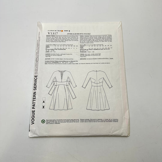 Sewing Pattern - Womenswear - Vogue 1317
