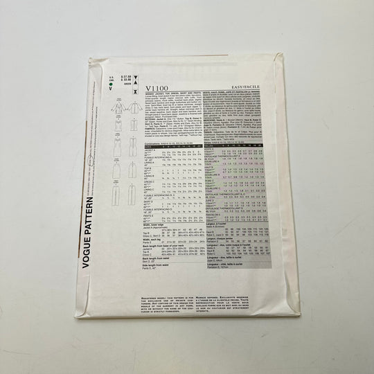 Sewing Pattern - Womenswear - Vogue 1100