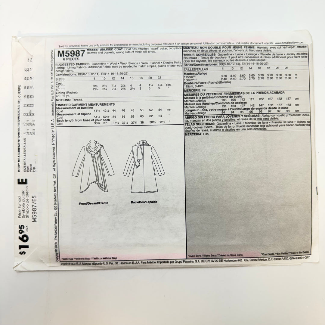 Sewing Pattern - Womenswear - McCall&