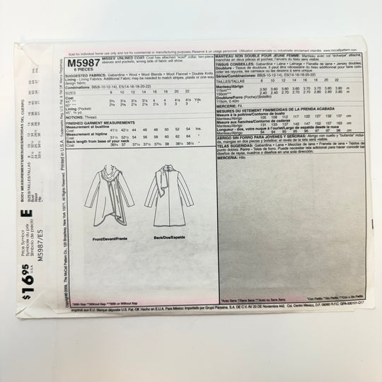 Sewing Pattern - Womenswear - McCall&