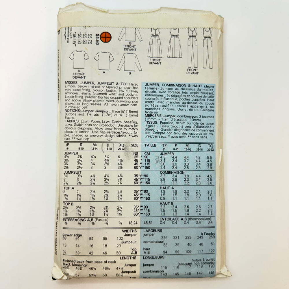 Sewing Pattern - Womenswear - Butterick 3742