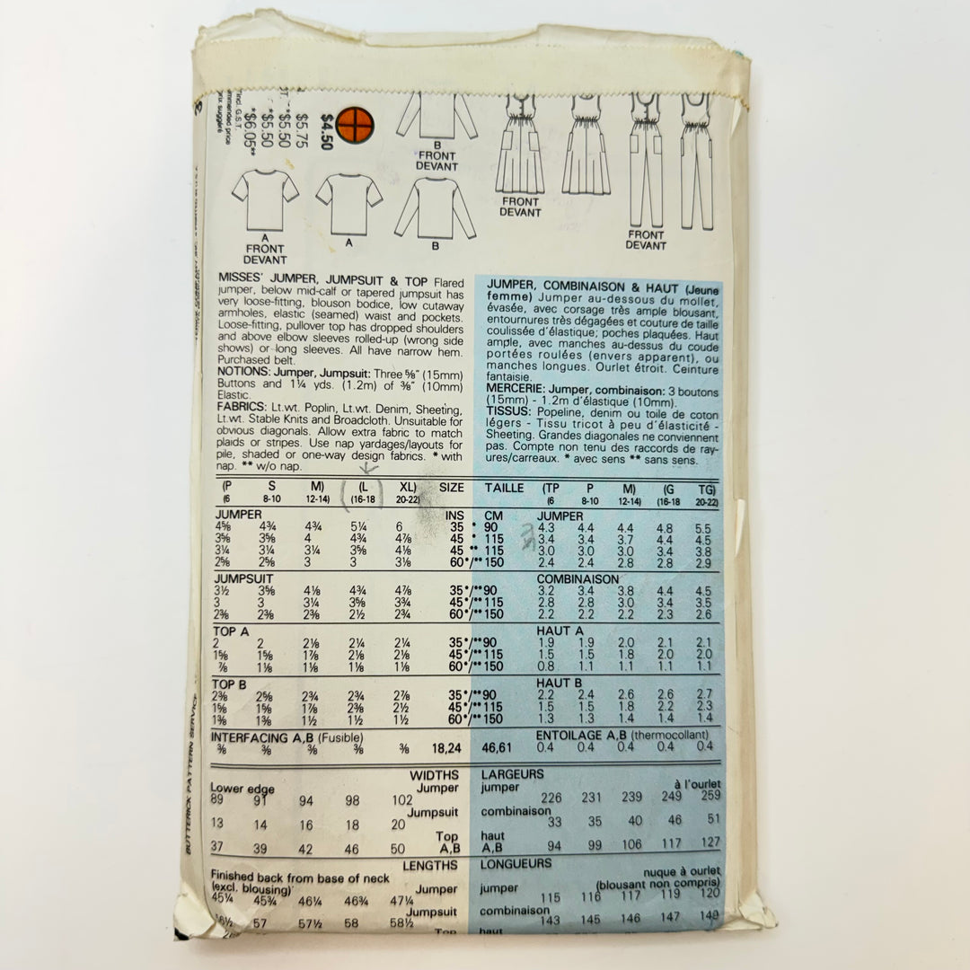 Sewing Pattern - Womenswear - Butterick 3742