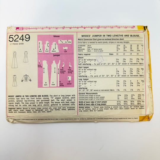 Sewing Pattern - Womenswear - Simplicity 5249