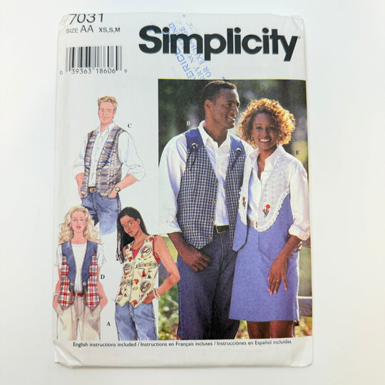 Sewing Pattern - Unisex - Simplicity 7031