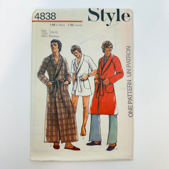 Sewing Pattern - Menswear - Style 4838