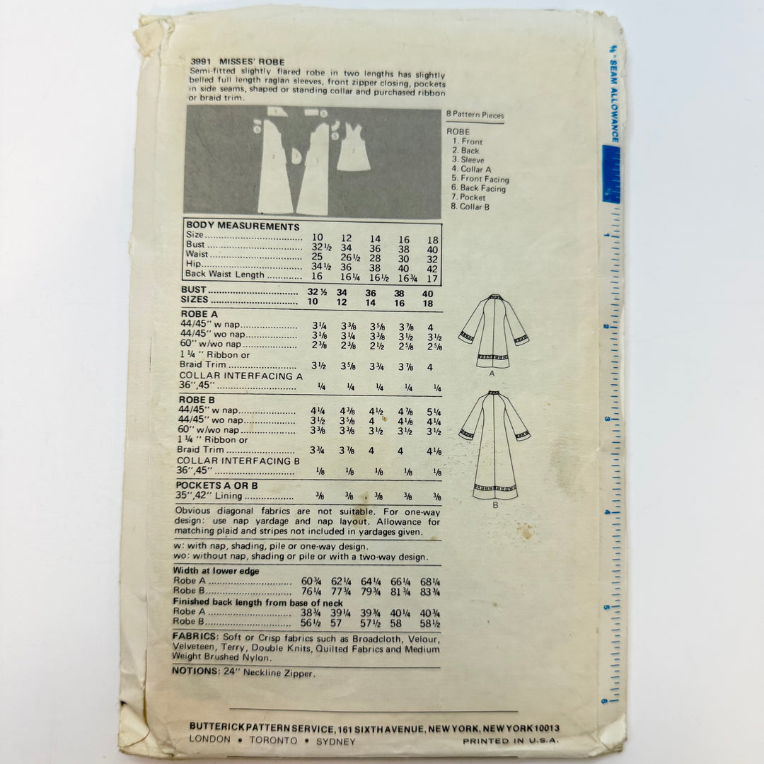 Sewing Pattern - Womenswear - Butterick 3991