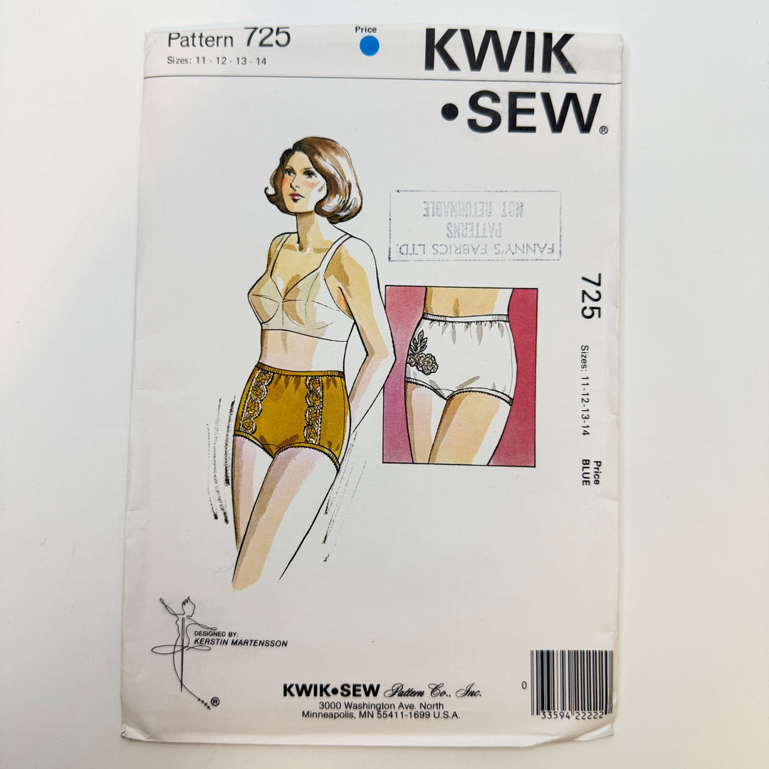Sewing Pattern - Womenswear - Kwik Sew 725