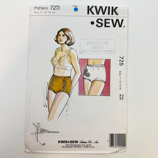 Sewing Pattern - Womenswear - Kwik Sew 725