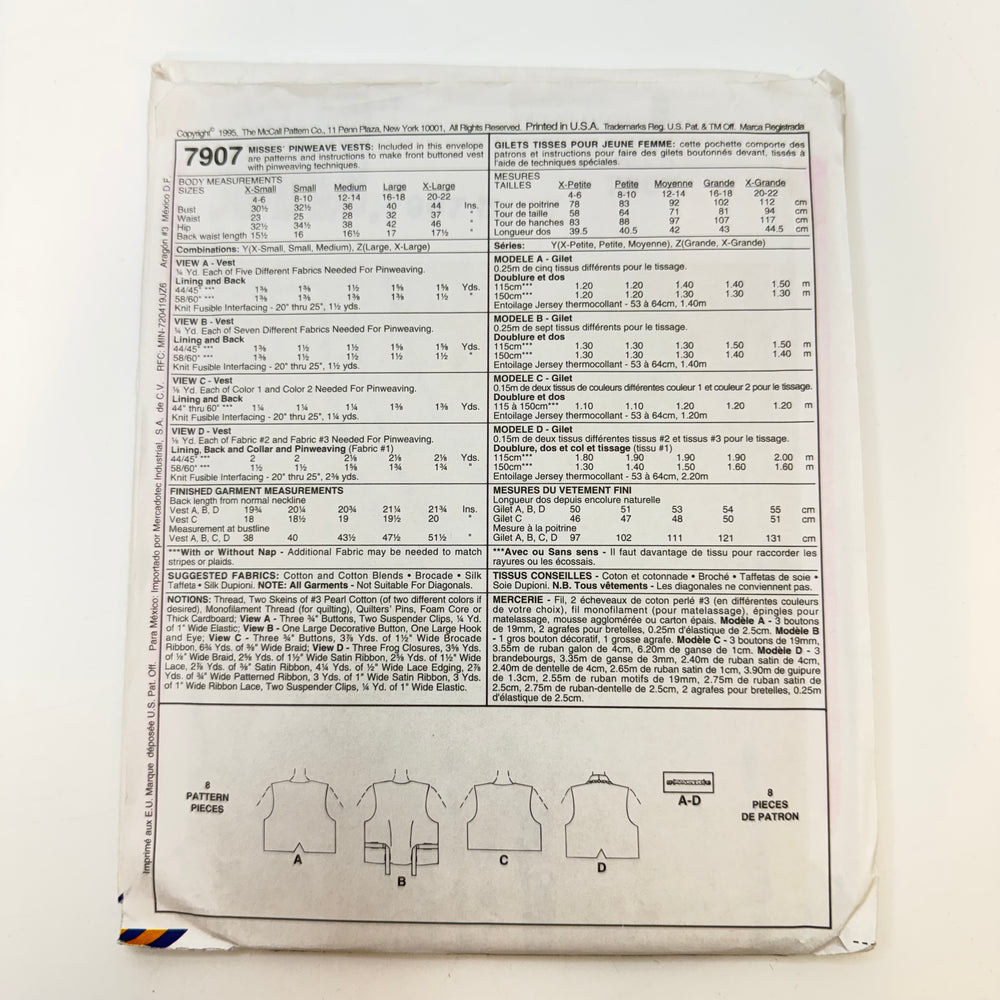 Sewing Pattern - Womenswear - McCall's 7907