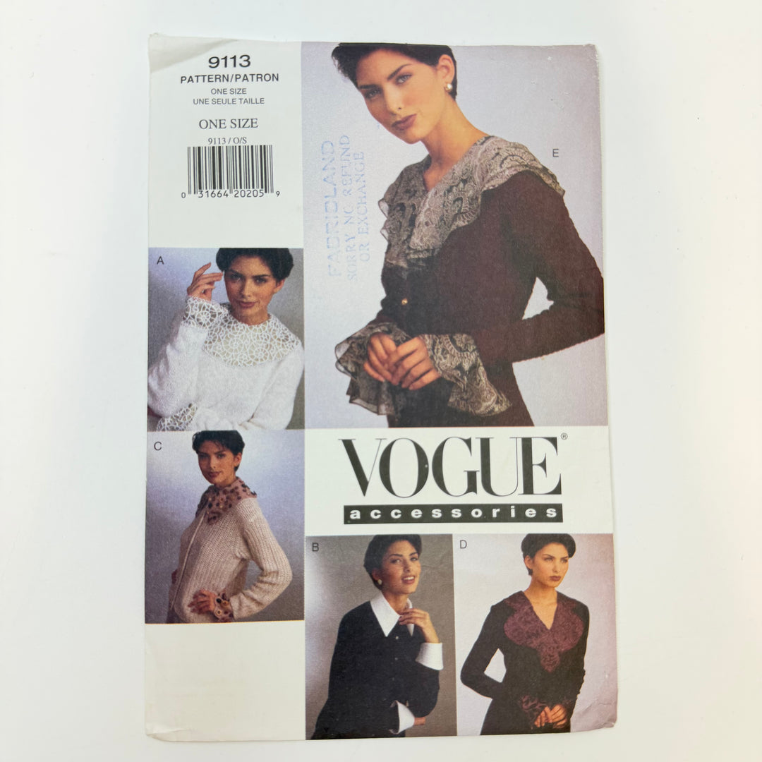 Sewing Pattern - Accessories - Vogue 9113