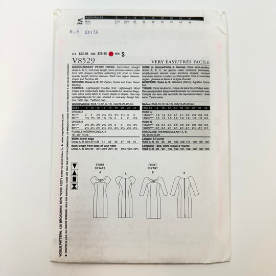 Sewing Pattern - Womenswear - Vogue 8529