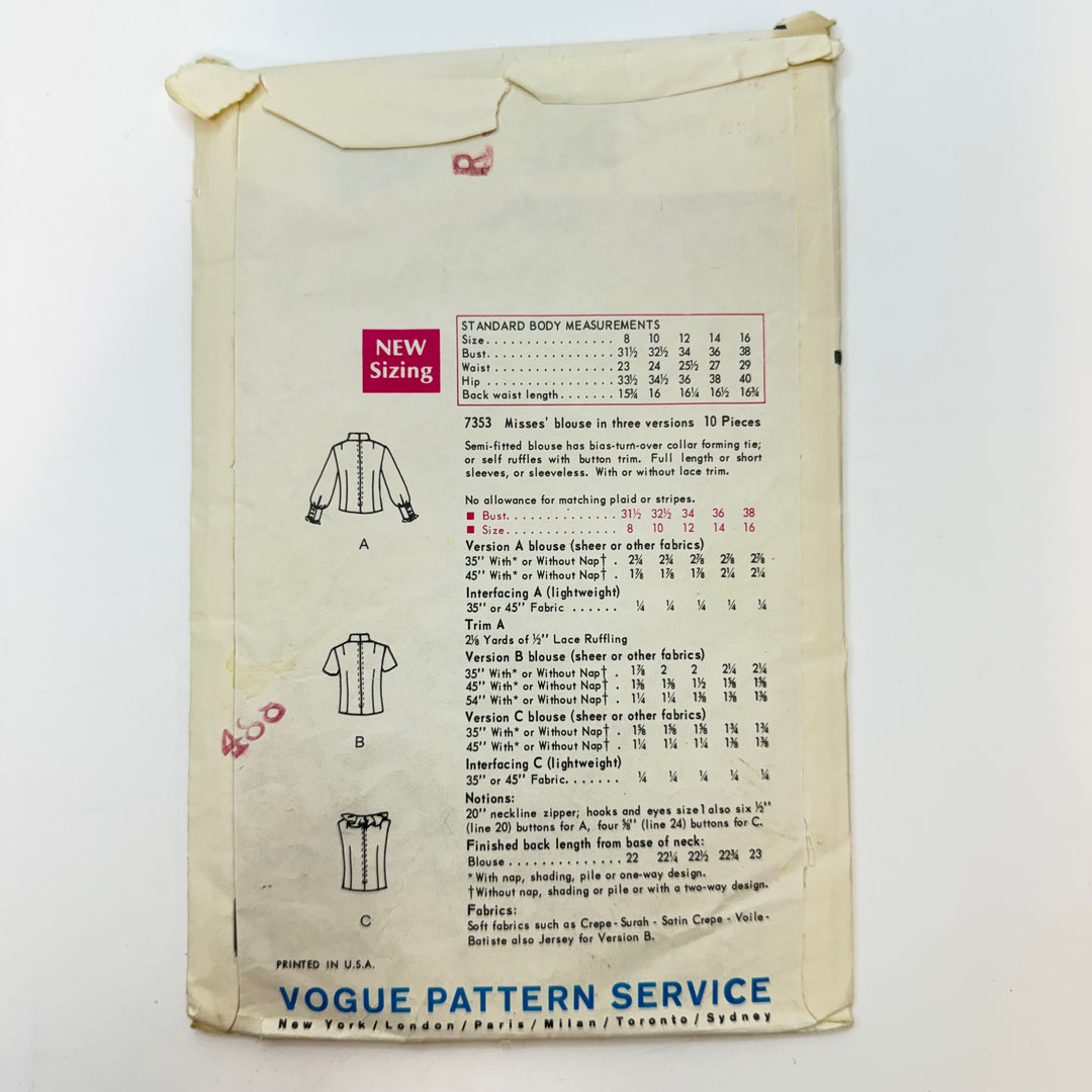 Sewing Pattern - Womenswear - Vogue 7353