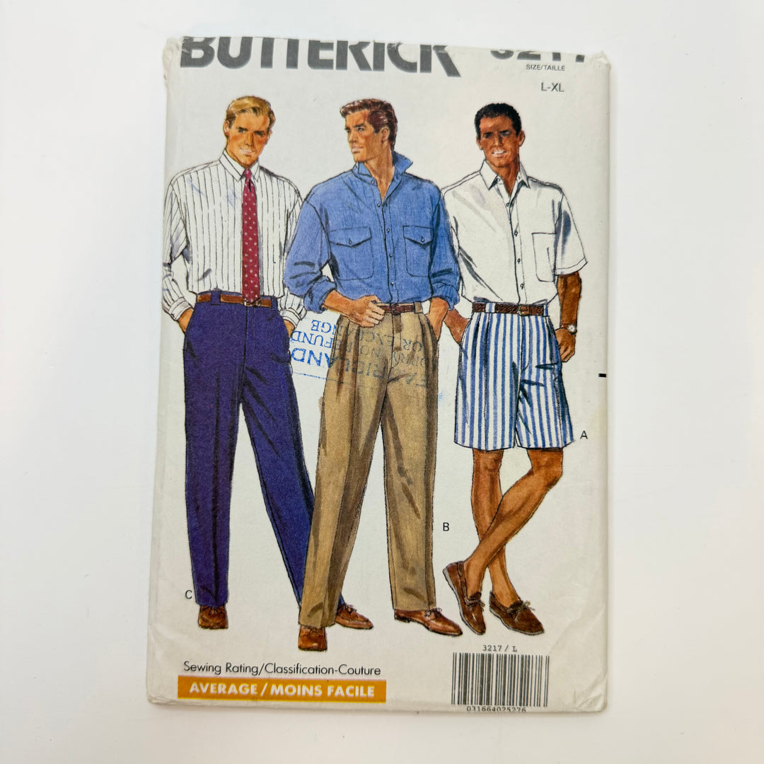 Sewing Pattern - Menswear - Butterick 3217