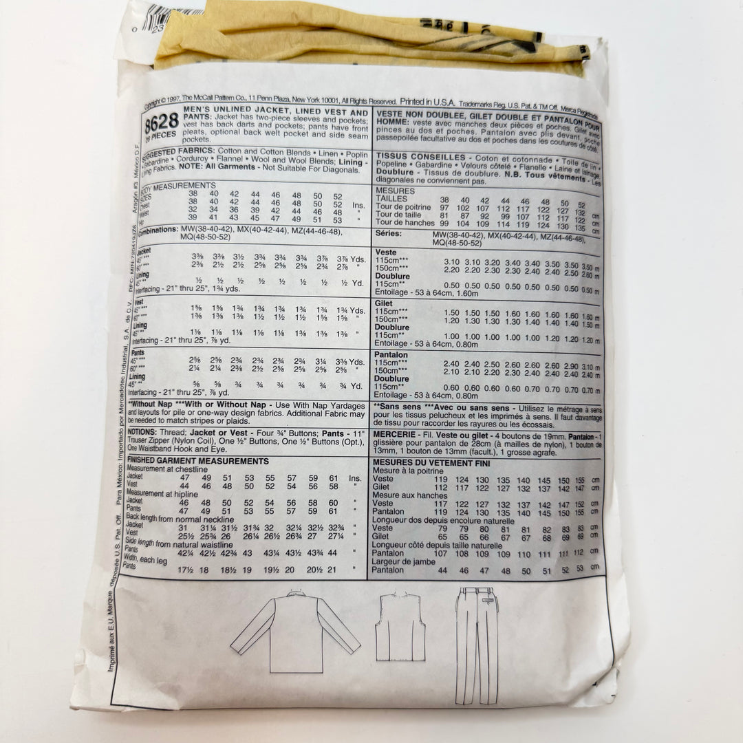 Sewing Pattern - Menswear - McCall&