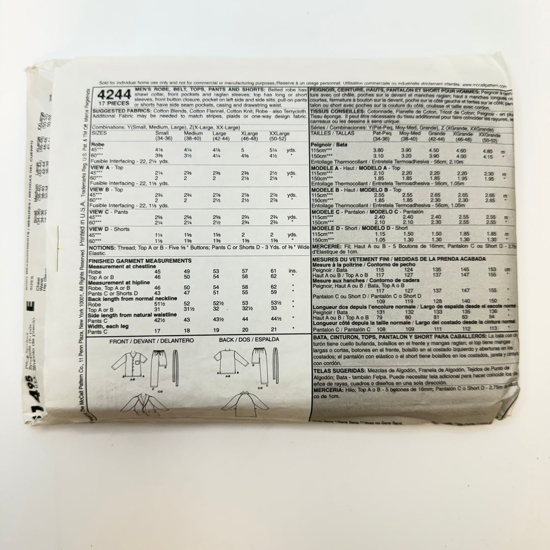 Sewing Pattern - Menswear - McCall&