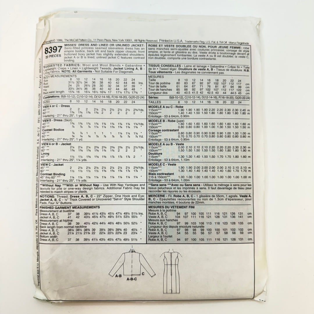Sewing Pattern - Womenswear - McCall&
