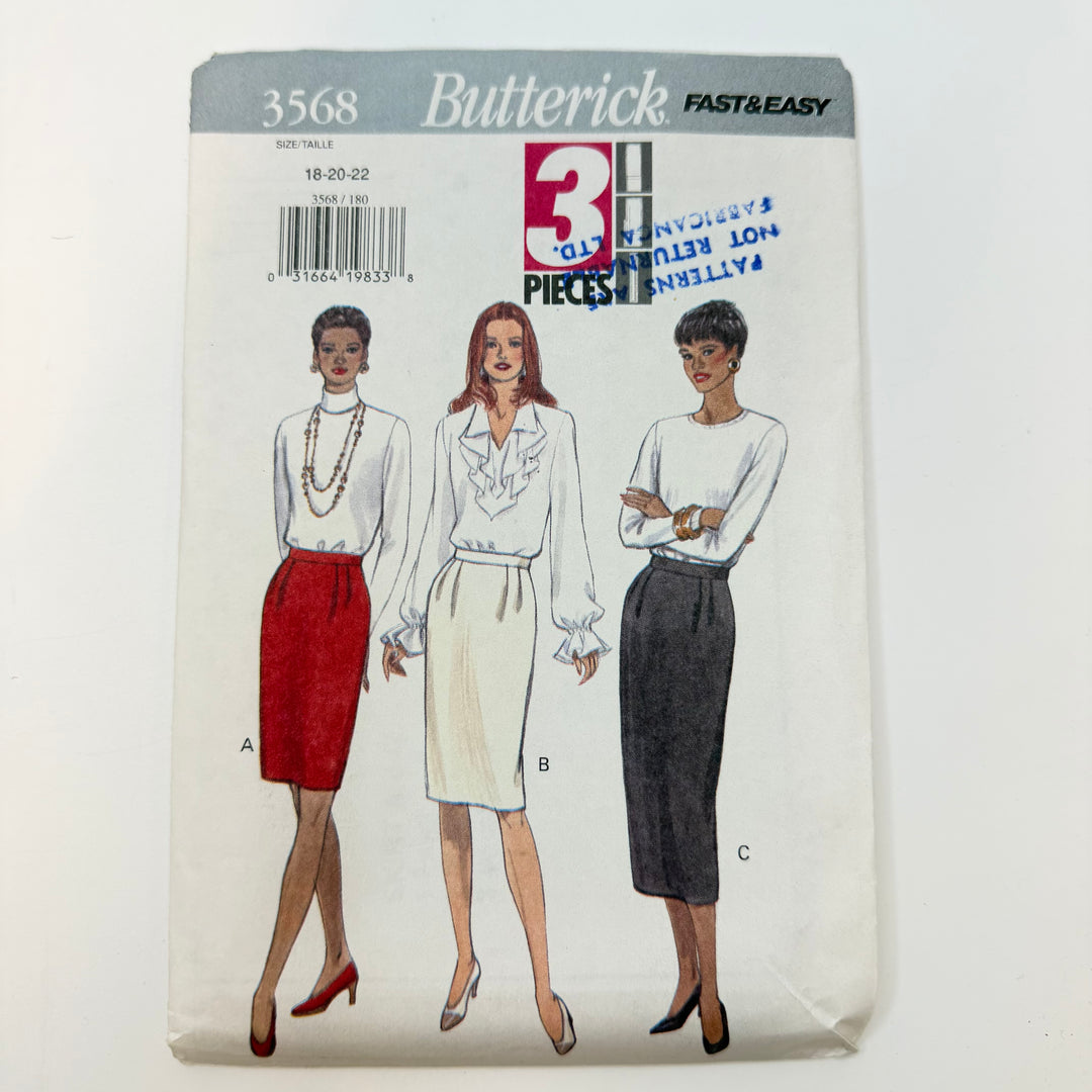 Sewing Pattern - Womenswear - Butterick 3568