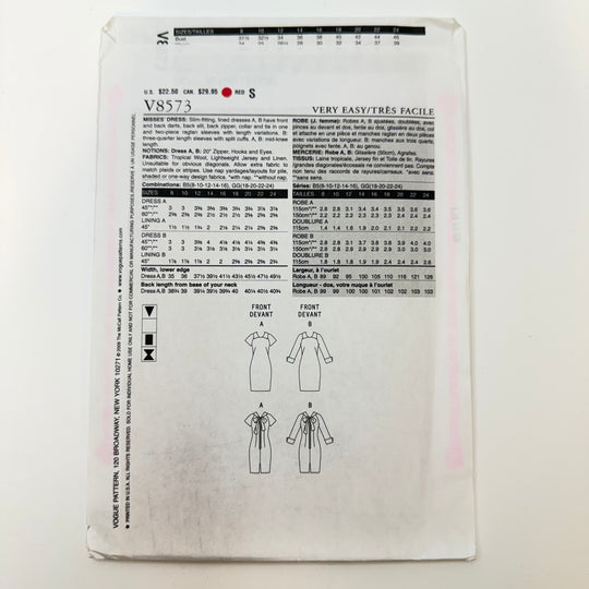 Sewing Pattern - Womenswear - Vogue 8573