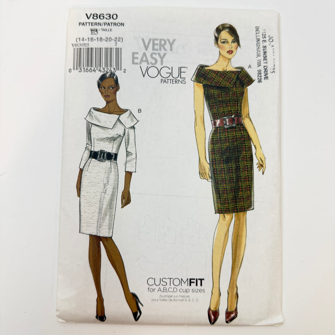 Sewing Pattern - Womenswear - Vogue 8630