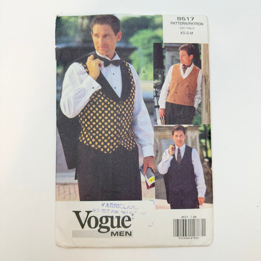 Sewing Pattern - Menswear - Vogue 8517
