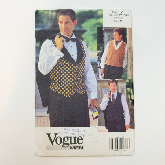 Sewing Pattern - Menswear - Vogue 8517