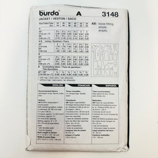 Sewing Pattern - Menswear - Burda 3148