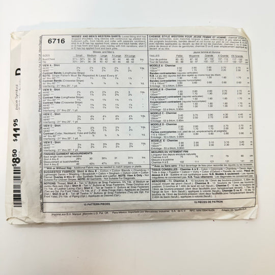 Sewing Pattern - Unisex - McCall&