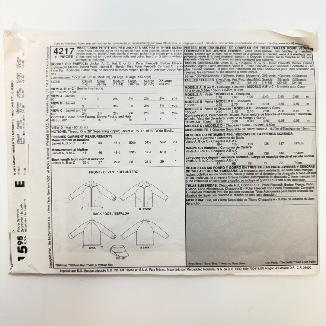 Sewing Pattern - Womenswear - McCall&