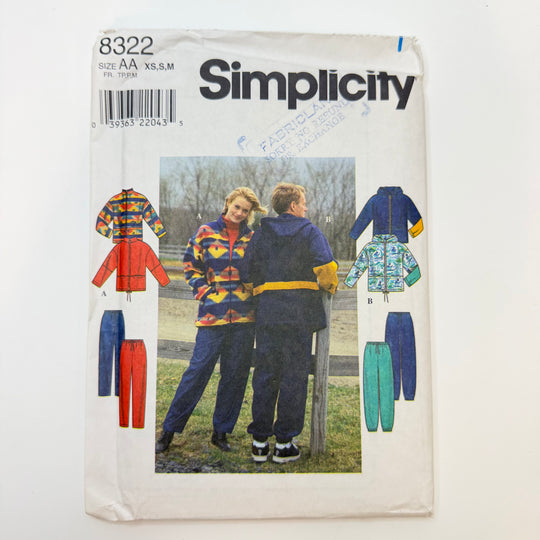 Sewing Pattern - Unisex - Simplicity 8322