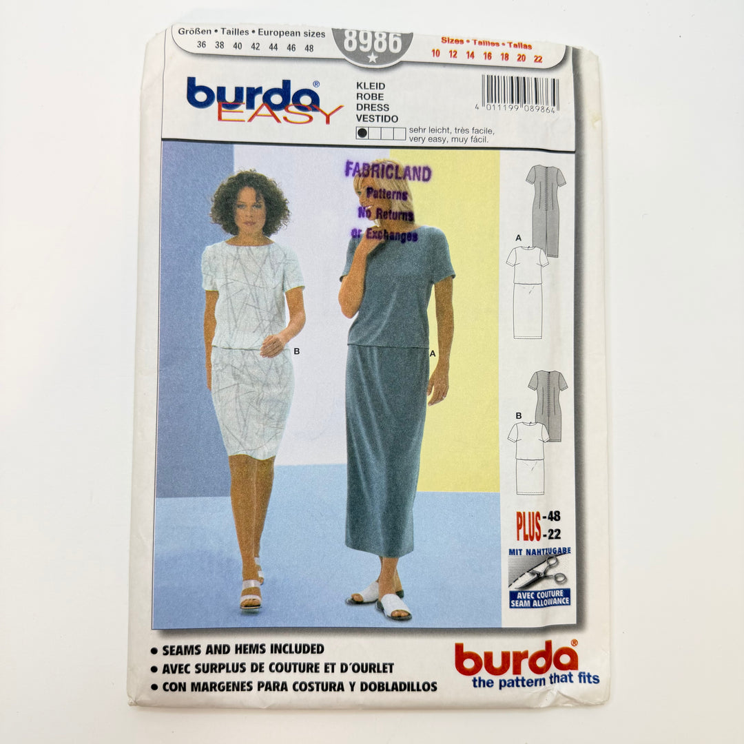 Sewing Pattern - Womenswear - Burda 8986