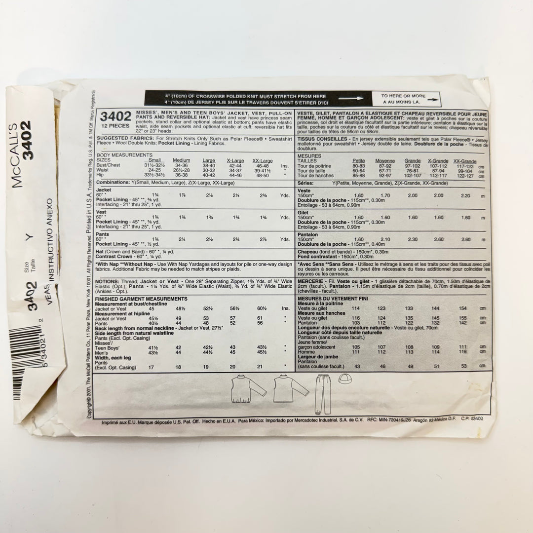 Sewing Pattern - Unisex - McCall&