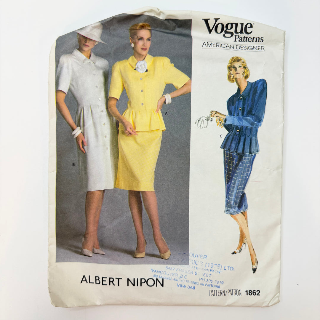 Sewing Pattern - Womenswear - Vogue 1862