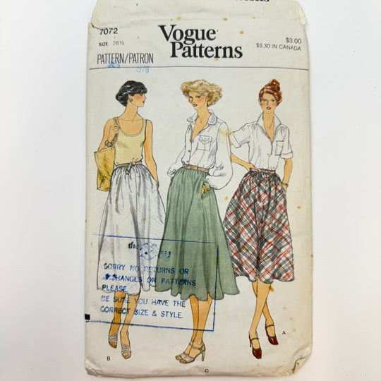 Sewing Pattern - Womenswear - Vogue 7072