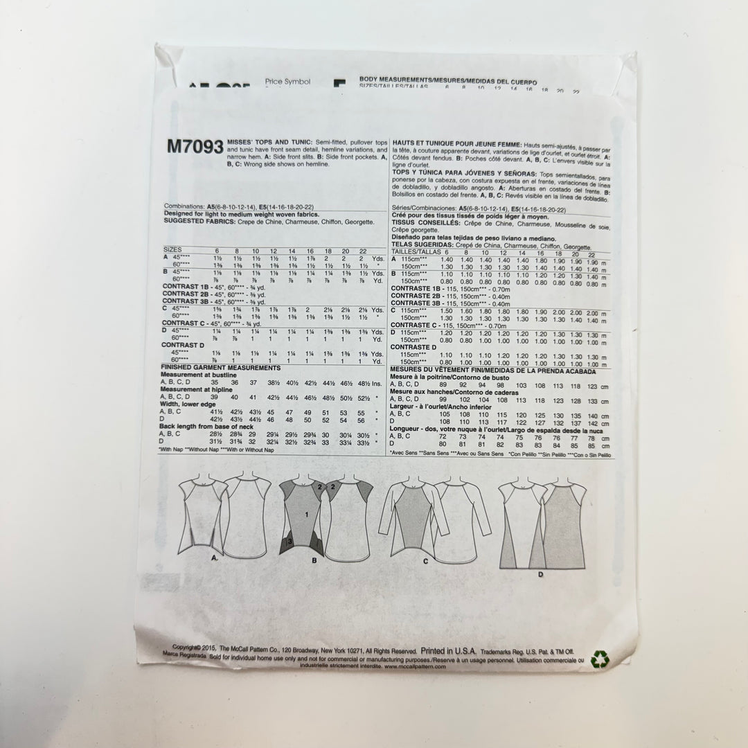 Sewing Pattern - Womenswear - McCall&