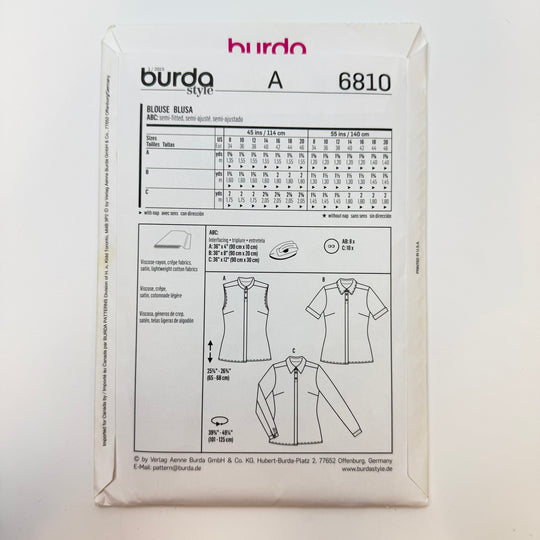 Sewing Pattern - Womenswear - Burda 6810