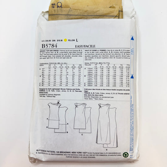 Sewing Pattern - Womenswear - Vogue 5784