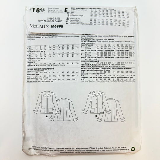 Sewing Pattern - Womenswear - McCall&