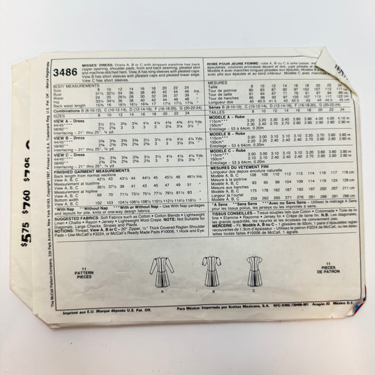 Sewing Pattern - Womenswear - McCall&