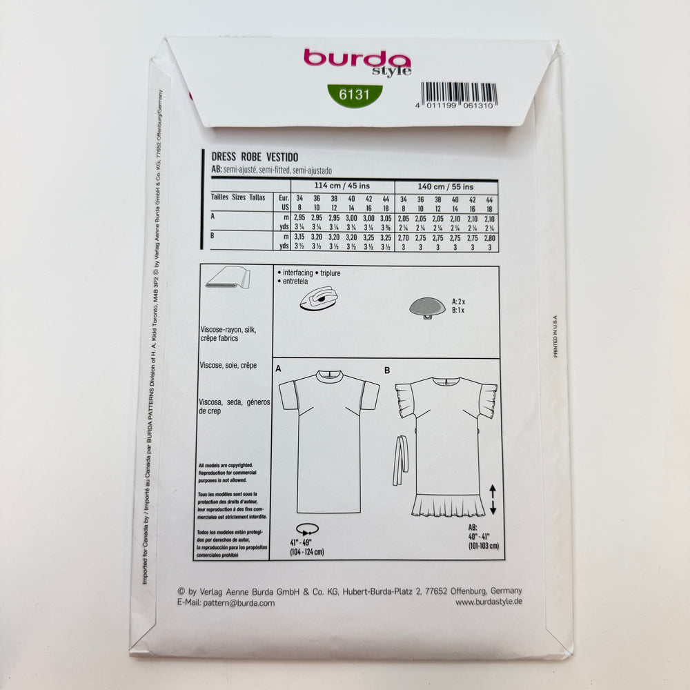 Sewing Pattern - Womenswear - Burda 6131