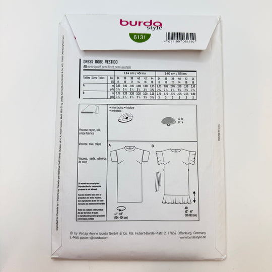 Sewing Pattern - Womenswear - Burda 6131
